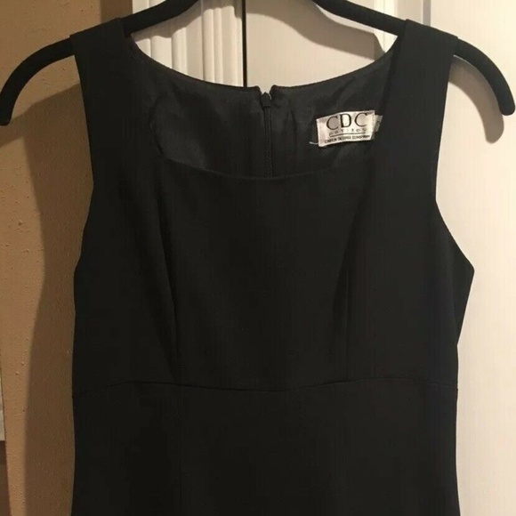 CDC Black Crepe Sleeveless Dress - Size 2P - Picture 1 of 5